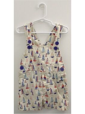 Sailboat Print Overalls Size 18 - 24 Months